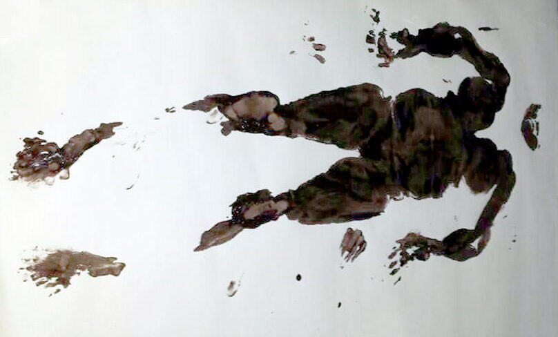A monoprint taken from my body